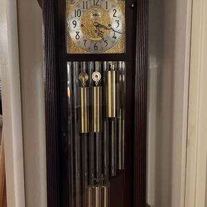 Classic Brown and Gold Wall Clock